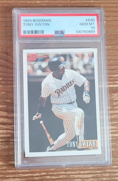 Bowman #630 Tony Gwynn San Diego Padres 1993 PSA 10 Foto 1 de 1