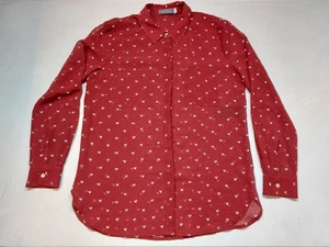 Camisa a lunares corazón rojo y blanco terciopelo como nueva - Reino Unido para mujer 8 - Imagen 1 de 15