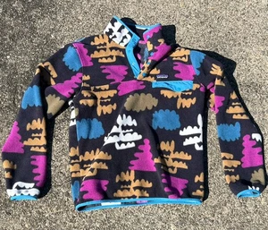 Patagonia Synchilla Pullover Men's Small Snap-T  Fungiis abstract AOP rare - Picture 1 of 7