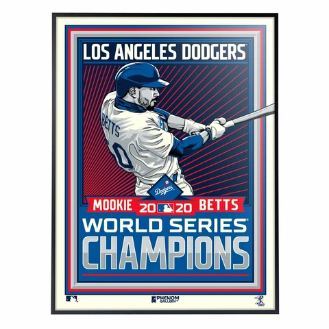 Phenom Gallery Los Angeles Dodgers Mookie Betts 2020 World Series Champs Deluxe Cover
