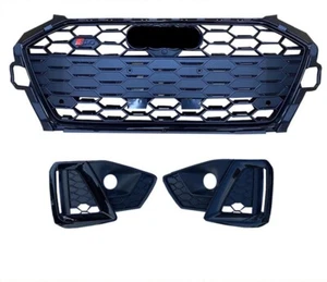Für Audi A4 2020-2023 S4 Stil Kühlergrill Frontgrills+Nebelscheinwerfer Grill - Bild 1 von 12