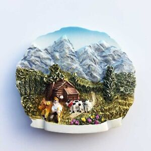 Aimant réfrigérateur en résine 3D Jungfraujoch Top of Europe Suisse souvenir touristique
