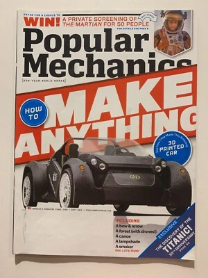760 POPULAR MECHANICS September 2015 Used in like new condition - Image 1 of 3