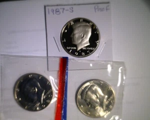 1987 PDS Kennedy Half Dollars Unc in mint cello and Proof - Picture 1 of 2