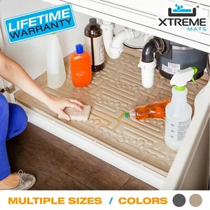 Xtreme Mats Under Sink Kitchen Cabinet Mat Drip Tray Liner - Various Sizes/Color - Picture 1 of 32