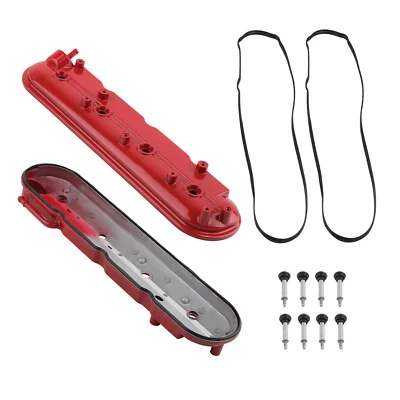 Aluminum Valve Cover Set w/ Gasket Kit for Chevy Silverado GMC Sierra 1999-2008 - Image 1 of 4