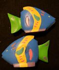 Bright Colorful Handmade Painted Fish Shaped Salt & Pepper Philippines 