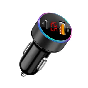 PDKUAI PD 20W QC3.0 USB-C Fast Charger Car Adapter LCD For iPhone Samsung Phone - Zdjęcie 1 z 16