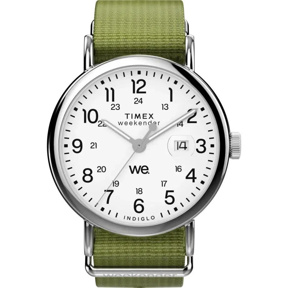 Reloj de Hombre TIMEX WEEKENDER TW2W86000 de Tela Verde Blanco - Imagen 1 de 1