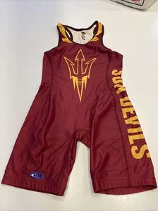 Game Worn Used Arizona State Sun Devils Wrestling Singlet Cliff Keen Size M - Picture 1 of 5