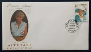 AITUTAKI Islas Cook 1998 $1 FDC Diana Mi 754 Scott 522 Excelente 3853-1 - Imagen 1 de 2