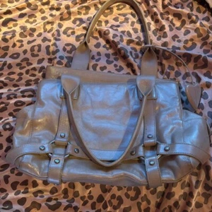 RAR Vintage Juicy Couture y2k Silber Leder Handtasche - Bild 1 von 6