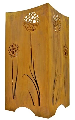 Cesta de fuego con flores de amapola | chimenea fuego de terraza columna de fuego cesta de fuego - Imagen 1 de 4