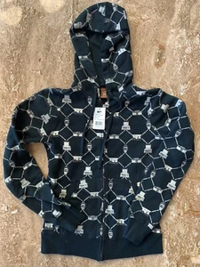 New Paul Frank Zip Hooded Sweatshirt Audio Visual Watch Computer Radio Black XS  - Picture 1 of 8