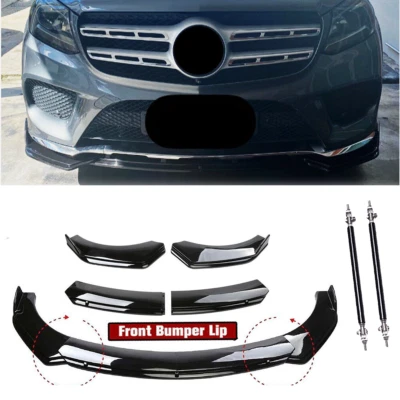 Front Bumper Lip Body Kit Spoiler Splitter Glossy Black For Mercedes-Benz GLS450 Foto 1 de 4