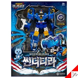 Miniforce Dinoid Warrior THUNDER TYRA Blu Headbot Trasformatore Robot Giocattolo 2025 - Foto 1 di 11