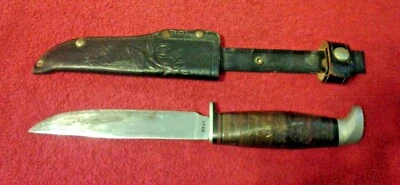 Cuchillo de hoja fija Case XX 315 4-3/4 con funda de cuero tostado EE. UU. Foto 1 de 4