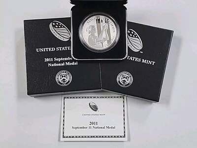 2011-W September 11 (9/11) National Medal Commemorative Proof 1Oz Silver.. - Image 1 of 3