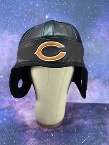 Vintage Style Chicago Bears Reebok Helmet Hat NFL Football Faux Leather (Rare) - Picture 1 of 8