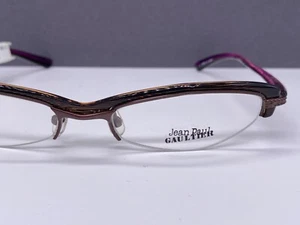 Jean Paul Gaultier Eyeglasses Frames woman Angular Braun Purple Cat Eye 55 0067 - Picture 1 of 16