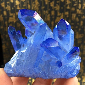 100-600g Cuarzo Azul Natural Fengshui Energía Mineral Cristal Racimo Espécimen - Imagen 1 de 7