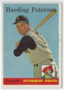 1958 Topps Harding Peterson RC Pittsburgh Pirates #322