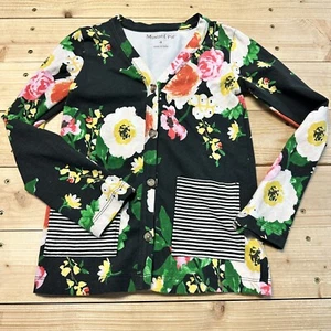 Mustard Pie Floral Long Sleeve Button Top 4 - Picture 1 of 5