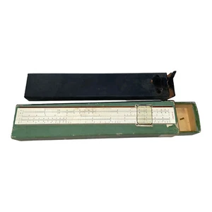 Vintage Keuffel & Esser K&E N4053-3 10" Long Slide Rule w/ Case VTG U.S.A. READ  - Picture 1 of 6