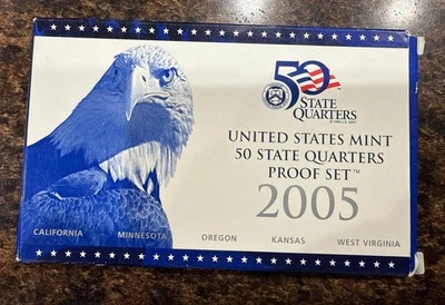 2005 US Mint Star Quarters Silver Proof Set, 2 Sets, 5 Coins Each - Image 1 of 4