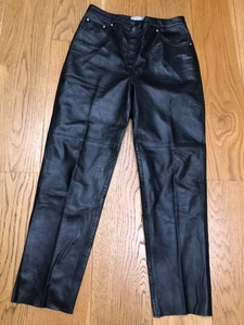 WALLIS GROSSE SCHWARZE ECHTLEDER DAMEN HOSE - Bild 1 von 20
