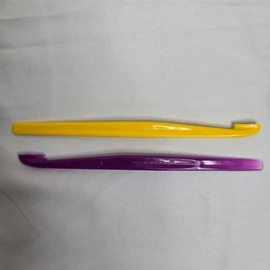 Set of 2 Tupperware Peelers For Citrus, Yellow/Purple, #727-15 #727-8 - Picture 1 of 8