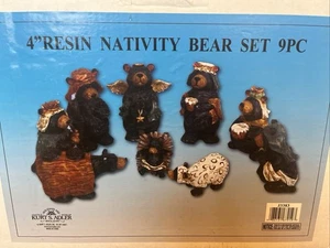 Belén Kurt Adler Oso Juego de 9 Piezas 4” Resina Sabios Navidad J3383 - Imagen 1 de 3