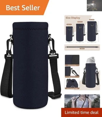 Stylish Neoprene Sling Holder for 750ml/1000ml Bottles - Adjustable Strap - Image 1 of 4