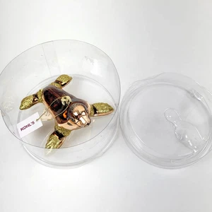 Kohls mundgeblasene Glasdichtung Weihnachtsschmuck Glas braun neu - Bild 1 von 7