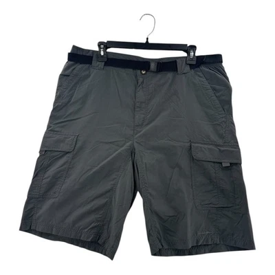 Pantalones Cortos Carga Columbia Titanium Hombres Talla L Gris Omni-Seco Cinturón Aire Libre Senderismo Foto 1 de 4