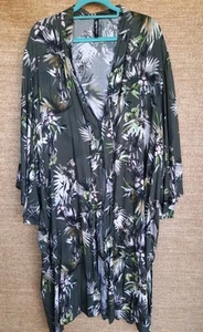 Taking Shape Size L Olive/Brown/White 100%Viscose L/S Duster Women's Jacket - Picture 1 of 9