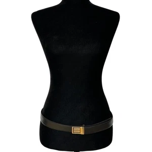 Cinturón de cuero Christian Dior vintage reversible negro marrón para hombre talla 36 - Imagen 1 de 11