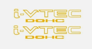 4xYellow i-VTEC DOHC Vinyl Decal for Honda Acura ivtec Stickers Emblem Fast ship - Picture 1 of 1
