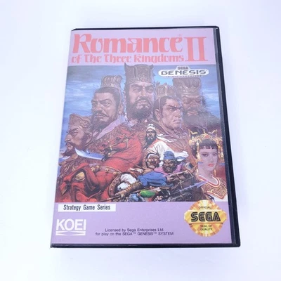 Romance of the Three Kingdoms II(世嘉创世记,1992)游戏和盒子无手册  — 第 1/4 张图片