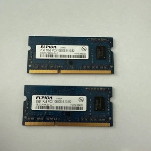 Elpida 2GB (4GB Total) 1Rx8 PC3-10600U-9-10-A0 EBJ20UF8BCF0-DJ-F Memory Module - Picture 1 of 1