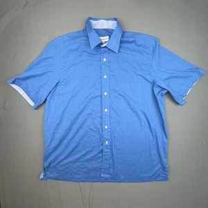 Archipelago Shirt Mens 3XL Blue Short Sleeve Button Up Pocket Casual Made Spain - Picture 1 of 8