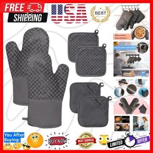 Essential 4-Piece Oven Mitts and Pot Holders - Perfect for Baking Lovers - Picture 1 of 9