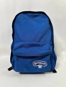 Vintage Outdoor Products Backpack Blue Canvas 2 Pockets Made In USA 90s - Picture 1 of 15