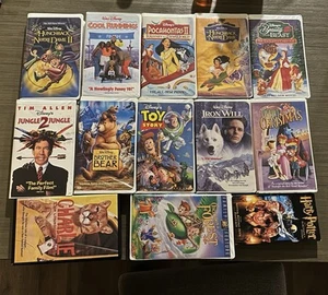 Used Mixed Bundle Of 13 Miscellaneous VHS tapes Disney Pixar & More Read Below! - Picture 1 of 2