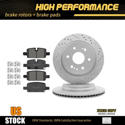 Rotores de freno de disco traseros pastillas de cerámica para Chevrolet Suburban Tahoe Silverado 1500 Foto 1 de 4