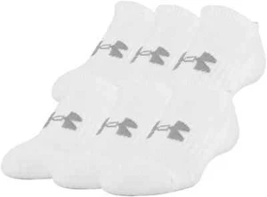 NEW Under Armour Youth Training Cotton No Show Socks White 6-Pairs Small - Picture 1 of 5