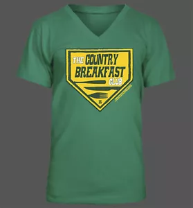 Camiseta para hombre Country Breakfast cuello en V - Oakland Athletics A's Billy Butler - Imagen 1 de 7