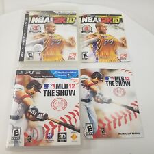 PS3 Sports Game Lot of 2x NBA 2K10 & MLB The Show 12