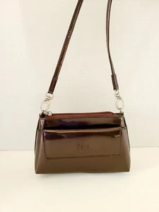 BEIJO Shiny Brown Cocktail Purse Mini Bag, Top Zipper, Fully Lined  - Picture 1 of 5