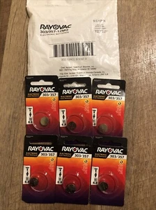 Lot Of 6 Rayovac 303 / 357 Electronic 1.5V Batteries - Picture 1 of 1